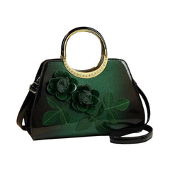 SYGA Women's Dumpling Handbag – Floral Accent Soft Tote with Zipper Closure &  Elegant Daily Shoulder Bag