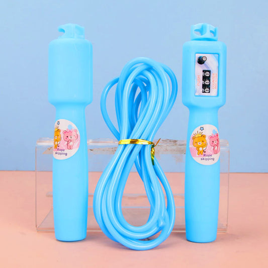 SYGA Children's Fitness Jump Rope Electronic Counting Skip Rope 3.0 Meter Rope Sponge Anti Slip Handle for Kids - Blue