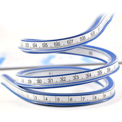 SYGA Round Flexible Curve Measuring Curvilinear Scale Vinyl Drawing Rulers Curves (60 cm / 24 Inch)