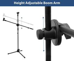 SYGA Portable Projector Microphone Stand Kit with 360? Panorama Ball Head and Cell Phone Space with Carrying Bag