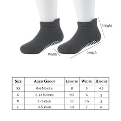 MOMISY Baby Girl Boys Non Slip Toddlers Infant Regular Warm Cotton Stretch Crew Anti-Slip Anti Skid Socks -6 Pairs (Dotted, 0 to 1 years), Multicolor
