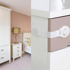 SYGA Baby Safty Locks for Infant Baby Safety Door, Drover,Lock (White) - Pack of 8