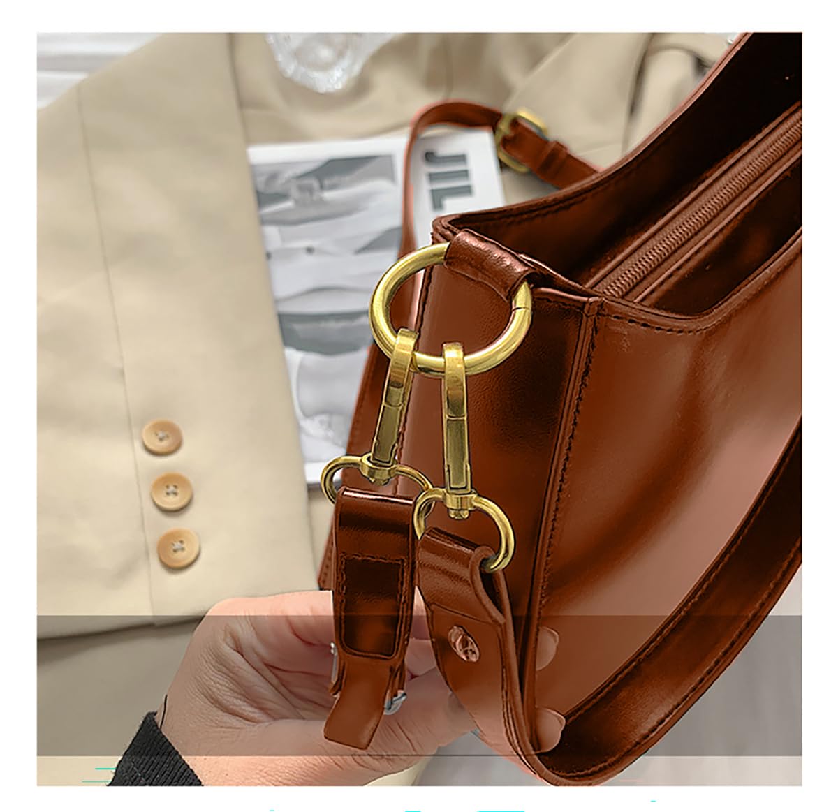 SYGA Women Fashion Western Decent Style Purse Shoulder bag for women,Girls(LightBrown)