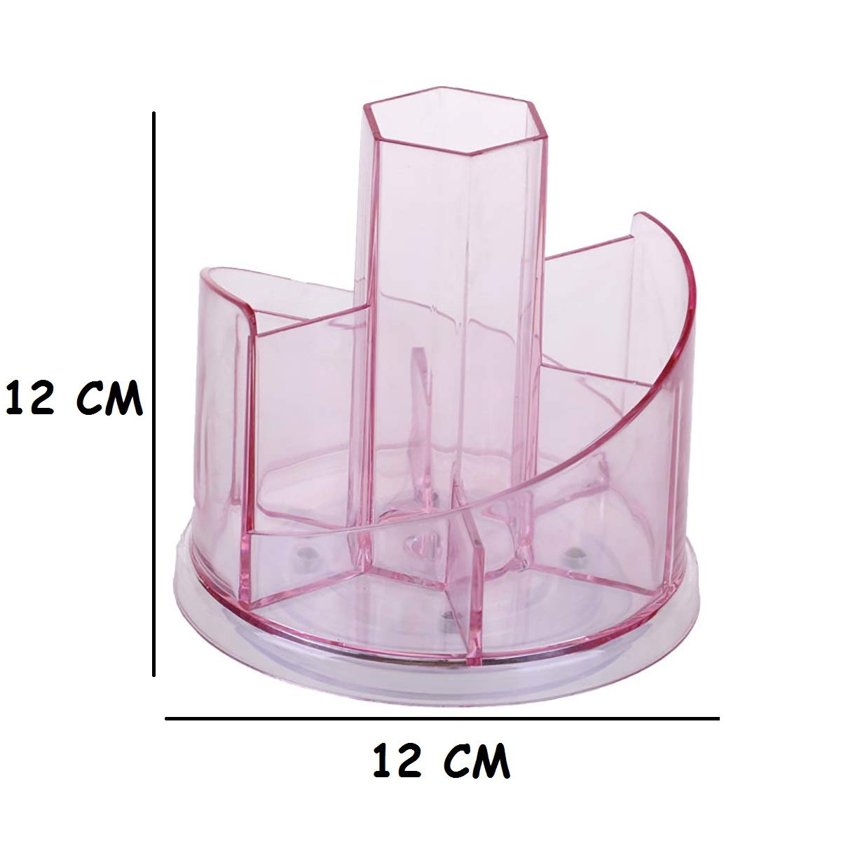 SYGA 1 Piece Acrylic 360 Rotating Pencil Pen Stand for School and Office Desk_Blue