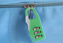 SYGA 3 Digit Combination Padlock Black Number Luggage Travel Code Lock - Black, 54mm