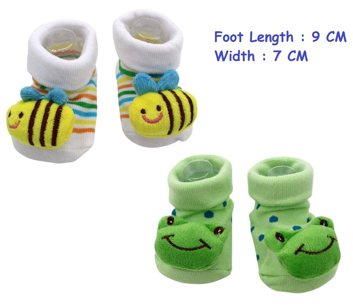 SYGA Baby Boy's & Baby Girl's Small_ Cartoon Print_Cotton Socks_ Cotton_1 Pair, Green