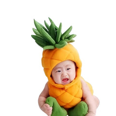 MOMISY Infant Baby Boy Photography Cute Pineapple Fruit Clothes Props New Born Tiny Photo Shoot Outfits photo Accessories-Yellow, Green, Polyester