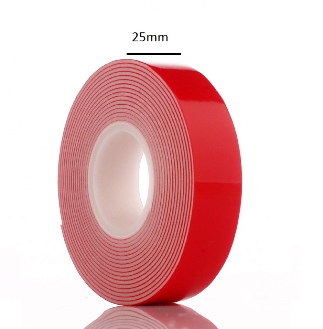 SYGA 10mm Red 3M Heat Resistant Acrylic Dual Adhesive Tape Roll,Clear Sticker for Car/Cell Phone Repair