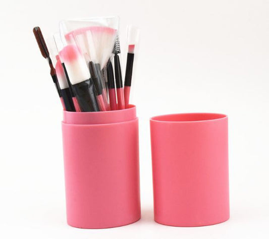 SYGA 12 Pcs Premium Make up Brushes with 1 Storage Box - Light Pink