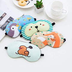 SYGA I Can Fly Brid Cyan Cartoon Gel Ice Sleep Eye Mask Adjustable Head Strap Funny Eye Mask for Sleeping