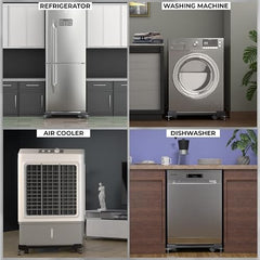 Robustt Washing Machine Stand (5kg to 12kg) - Adjustable Metal Trolley with Wheels for Home with 4 Anti Vibration Rubber Grips- Stands Upto 180 Kg Weight, Also Suitable for Dishwasher, Air Cooler
