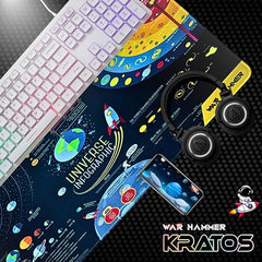 WAR HAMMER GX1050 Extended Size Gaming Mouse Pad| Stitched Edges| Non-Slip Rubber Base|Computer Laptop|Keyboard Mouse Pad for Office & Home (Extended XXL, GX3050 AR120)