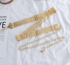 SYGA Metal Chain Waist Chain Women's Punk Retro Belt Decorative Body Chain