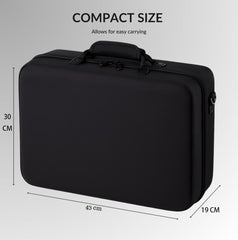 PSS PS5 Travel Bag Briefcase Hard Shell Carrying Case for PS5 Console Protective Storage Bag Shockproof Compatible with PS5 Console/ Controller, Headset, Charging Dock, Games Accessories - Black