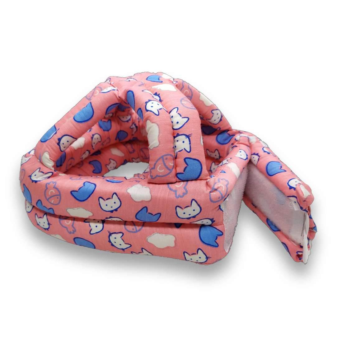 SYGA 1 Piece Infant, Toddler & Baby Child Helmet Head Protector Cushion Bonnet_Cat_Peach