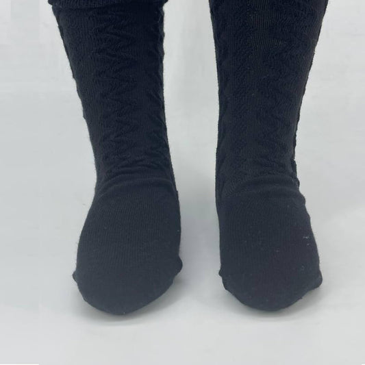 MOMISY 3 Pairs of Baby Spring Winter And Autumn Combed Cotton Long Tube Knee-High Socks (IN, Age, 0 Months, 12 Months, RedBlackOffWhite)