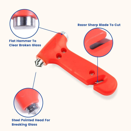 SYGA Emergency Car Window Breaker and Seatbelt Cutter, Escape Tool, Emergency Glass Hammer