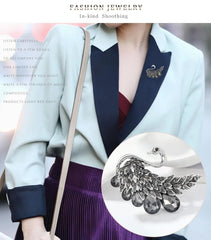 SYGA Brooch Pin Fashion Crystal Rhinestone Jewellery Pin Vintage Clothing Accessories Decoration Versatile Coat design Brooches For Women- S68