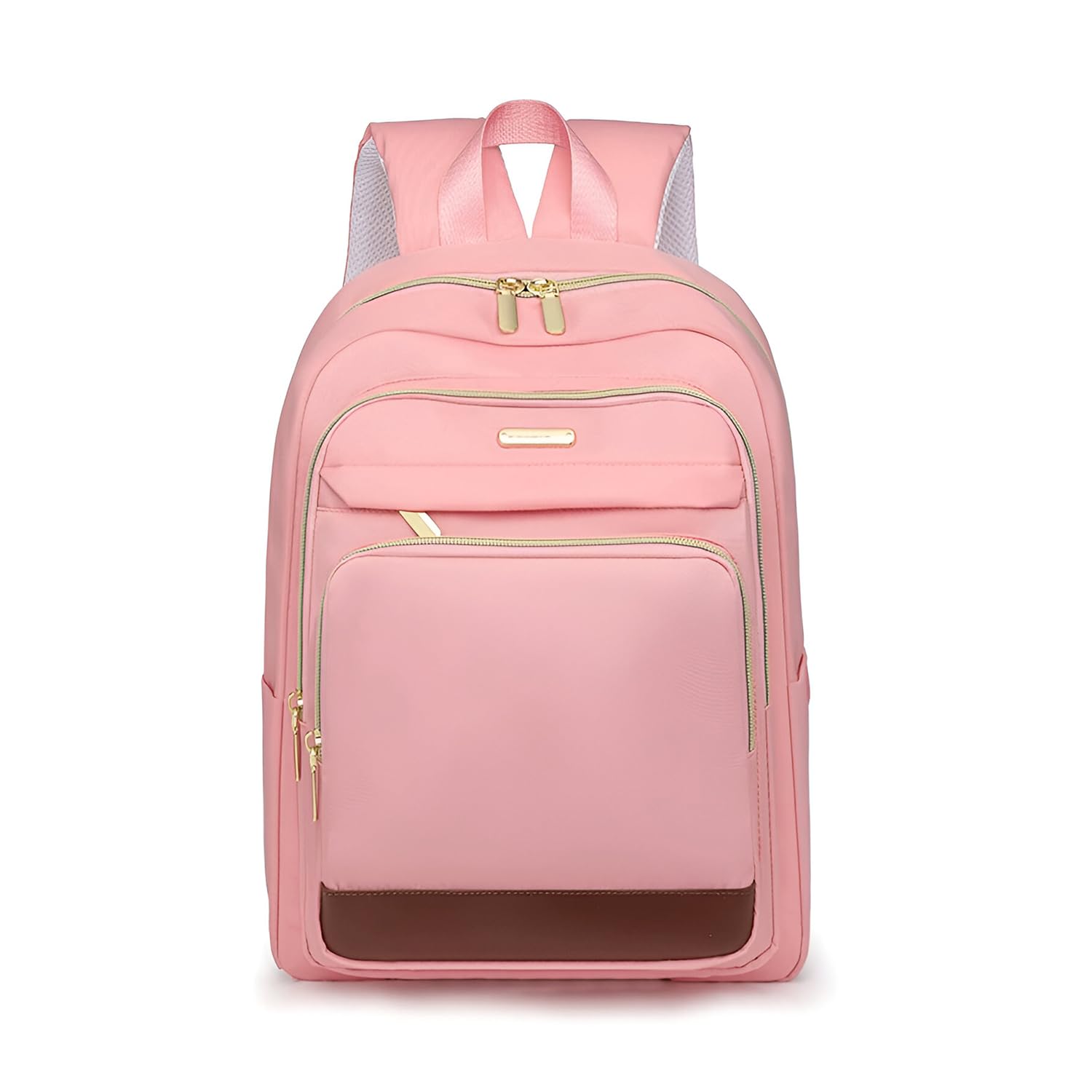 SYGA Women Elegant Travel Backpack – Stylish with Contrast Brown Accent, Multi-Compartment Design