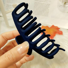 SYGA Large Hair Claw Clips for All Type Hair Strong Hold Perfect For Women and Girls Hair Clamps Clip 2 Pcs, Dark Brown & White