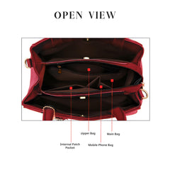 Syga Women's Elegant Handbag Stylish Crossbody Shoulder Bag with Tassel Charm