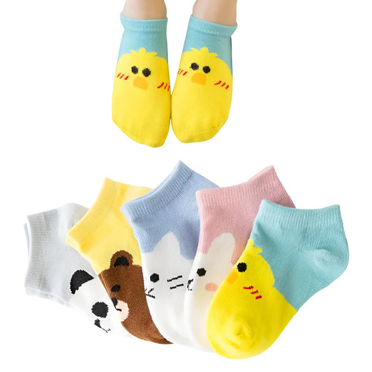 MOMISY 5 Pairs Baby Kids Girl Boys Tube Socks Toddlers Comfortable Ankel Length gifts (IN, Age, 9 Years, 12 Years, Cartoon)