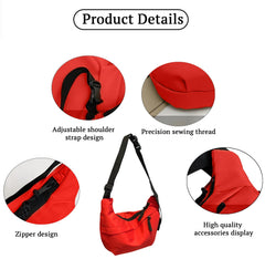 SYGA Women's Western Crossbody Bag, Large Capacity, Zipper Closure, Adjustable Strap (Red)