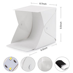 Syga Portable Small Photo Studio Light Box Folding Photography Lighting Tent Kit With Backdrops 23cm*23cm*23cm