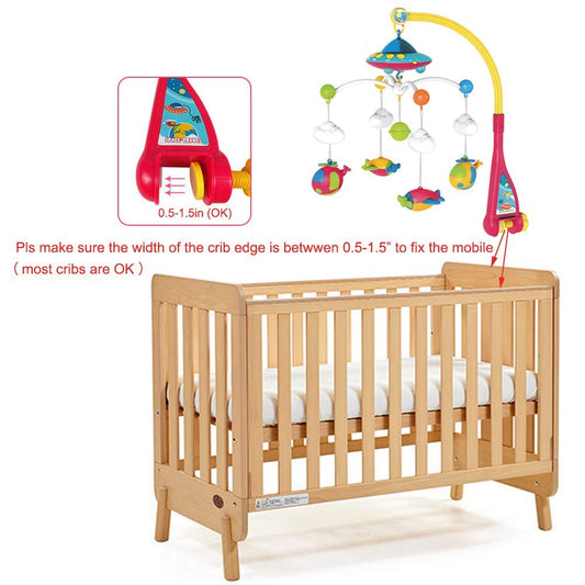 SYGA Baby Musical Mobile Cot Crib Bed Bell Dreamful Bed Ring Toy (Battery Operated)