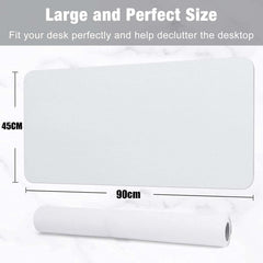 SYGA Desk Pad Protector Waterproof PU Desk Mat Blotters on Desktop Laptop Computer Gaming Keyboard Mouse Pad Non-Slip Desk Writing Mat Cover for Office & Home 90CM * 45CM Black & Black