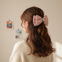 MOMISY Bow Shaped Hair Clip, Hair Accessories for Women and Girls (3LayerBow PInk, Free)