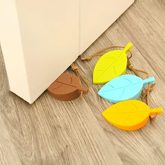 SYGA 2 Pcs Silicone Leaf Shape Home Office Door Stop Stoppers Block Wedge Doorstops (Random Color)