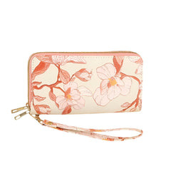 SYGA Women's  Zip-Around  Wallet with Flower Pattern, Card and Coin Holder
