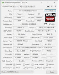 SAPLOS Radeon RX 550 pci_e_x8 Graphics Cards, 4GB, GDDR5, 128-Bit, VGA/DVI-D/HDMI, Video Cards for PC Gaming, Desktop Computer GPU, for Mini ITX, Low Profile