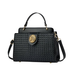 SYGA Women Elegant Contrast Color Handbag – Stylish Top-Handle Shoulder Bag for