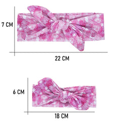 SYGA 2 Pcs Mom & Baby Headband Naylon Stretchable Hairband Suitable for Newborn Infant Toddler Kids 0-3 Year (Beige)