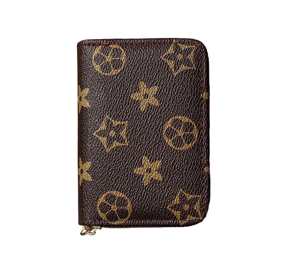 SYGA Card Bag Multi-Card Business Card Bag Zipper Coin Purse Card Holder Supports(Star-Brwon-Style-3)