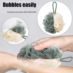 SYGA 2 Pcs Bath Ball Large Soft Anti-scattering Matching Bath Flower Adult Home Bath Ball Wipe Random Color