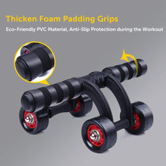 SYGA Ab Wheel Fitness Equipment - 3/4 Wheels Innovative Ergonomic Abdominal Roller Carving System - Home Gym Boxing Exercise Workout Equipment