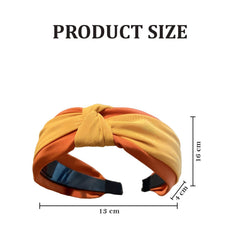 MOMISY Knotted Hairband Headband Cross Hair Band Accessories for Women and Girls (Yellow Orange)