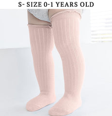 SYGA Baby Socks Soft & Cozy Cotton Blend Socks for Infants and Toddlers Size-S Suitable For 0-1 Years old(Light Blue)