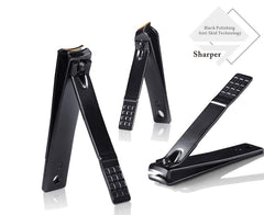 SYGA Tools Nail Cutter Manicure Pedicure Set Professional Fingernail Clipper Grooming Kit (Black) - Pack of 15