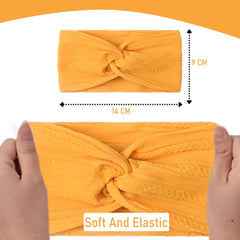 SYGA Baby Headband Nylon Soft Stretchable Bow Hairbands For Newborn Infant Toddler Kids 0-3 Year (Black)