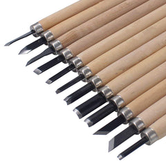 SYGA Set of 12 Wood Carving Tool Knife Kit for Wax, Rubber, Pumpkin, Soap, Vegetables and More for Kids and Beginners