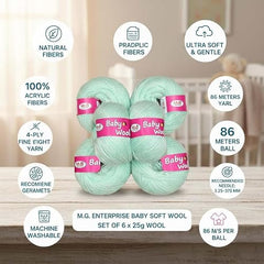 M.G ENTERPRISE MG Baby MelonKnitting Wool 200 Wool Thread for Crochet & DIY Craft Projects
