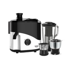 Maharaja Whiteline Odacio Pro Juicer Mixer Grinder With 3 Versatile Jars || 500 Watt || Food Grade Safe || 2 Year Warranty || Black and White