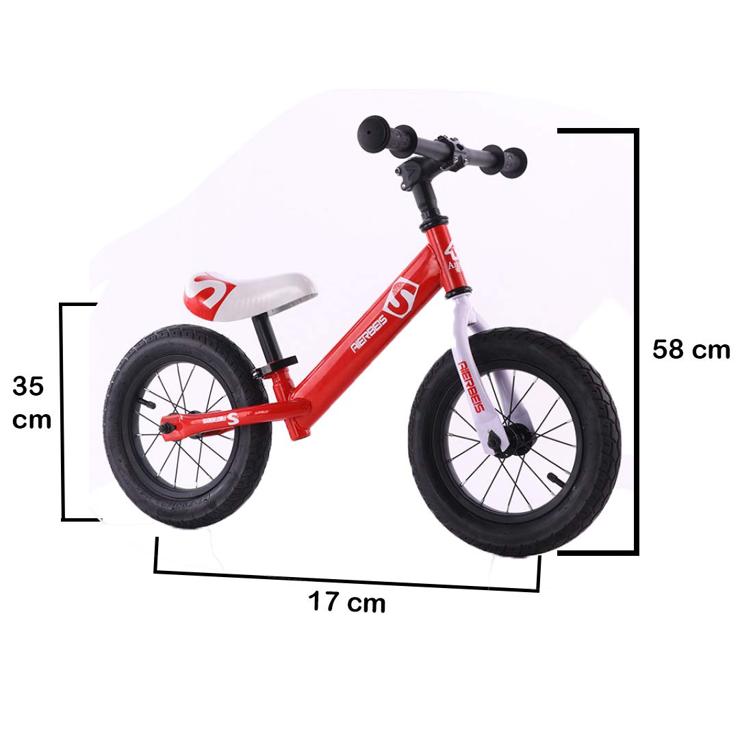 SYGA 12" Balance Bike for Children Without Pedaling_Red