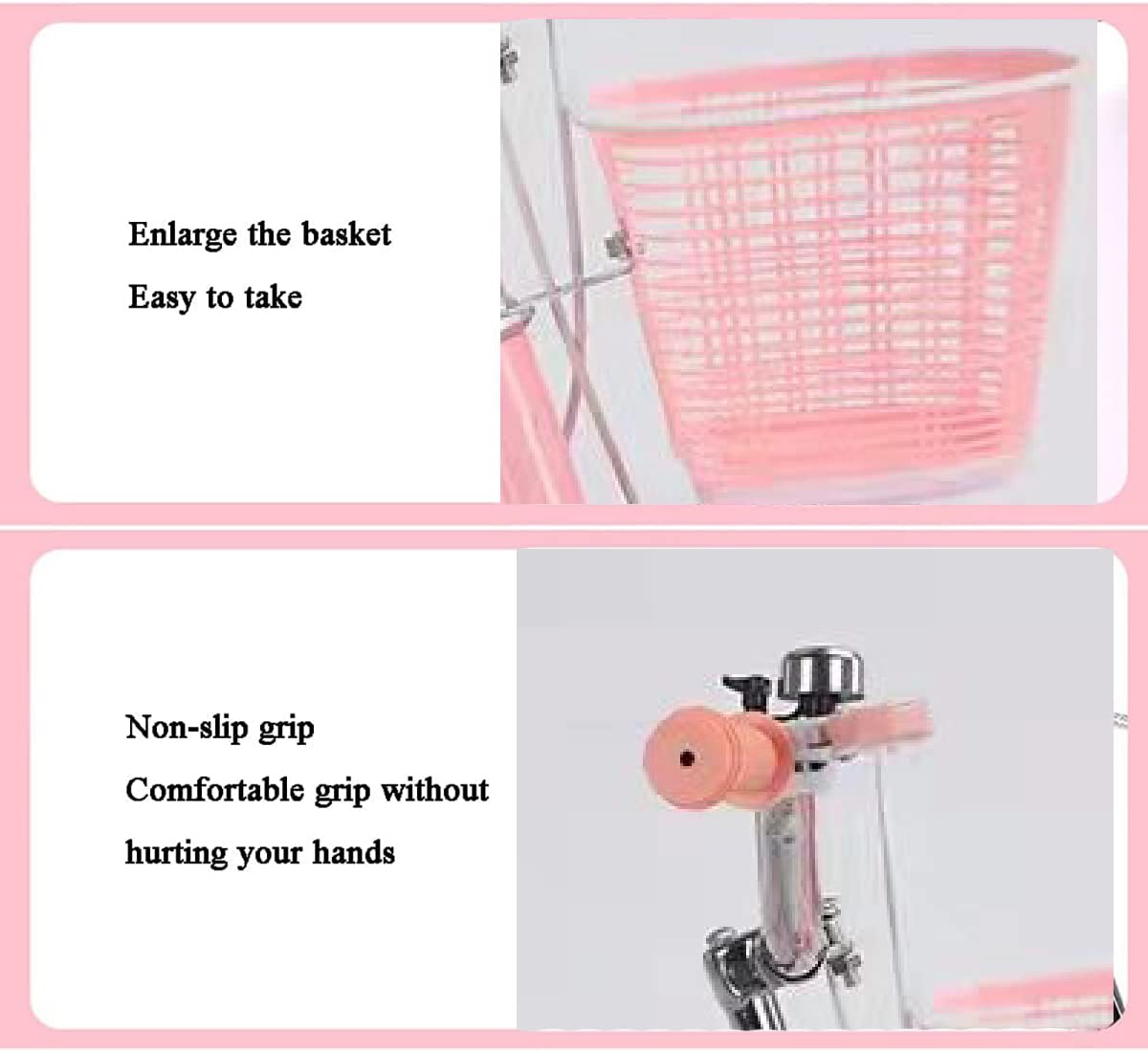 SYGA Bicycles for Kids 5-9 Years Children's Basket Bicycle (18-INCH,Pink)