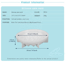 Syga Silicon Castle Round Shape Mousse Cake Mold French Dessert Baking Cake Mould White