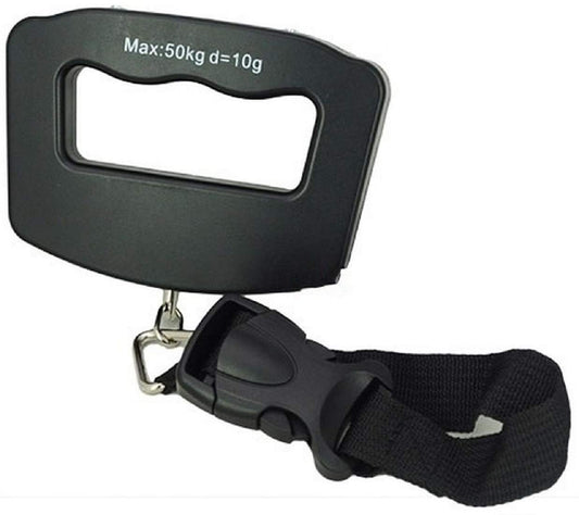 SYGA Hanging Scale Digital Hand Scaler Luggage Scales up to 50 kg with Strap (Black)